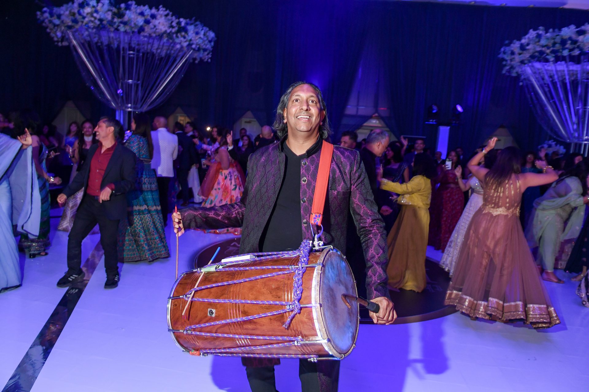 Live dhol performance at The Lit Gala